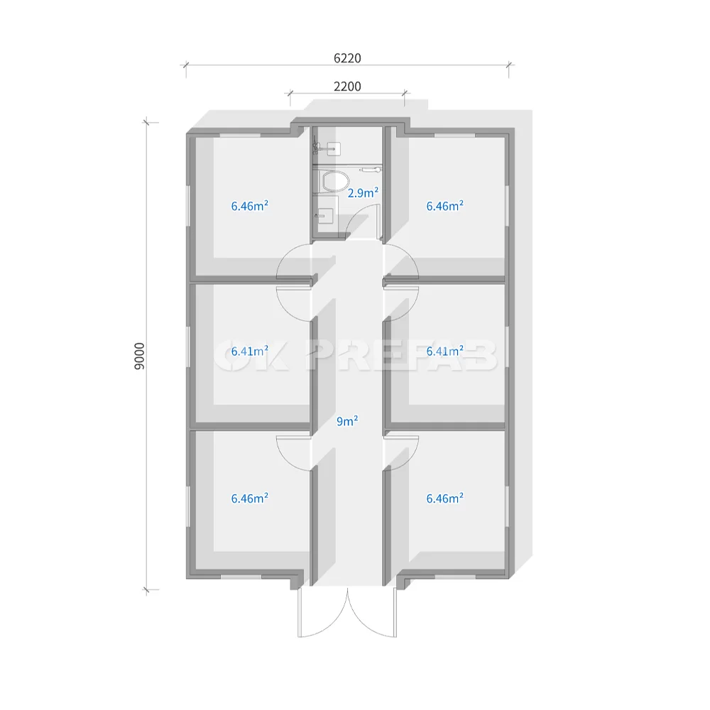 30ft-6room