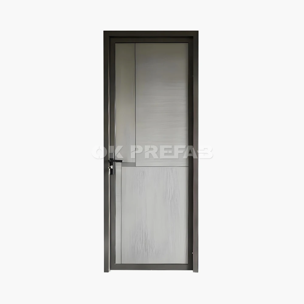 Luxury aluminum frame inside wooden door