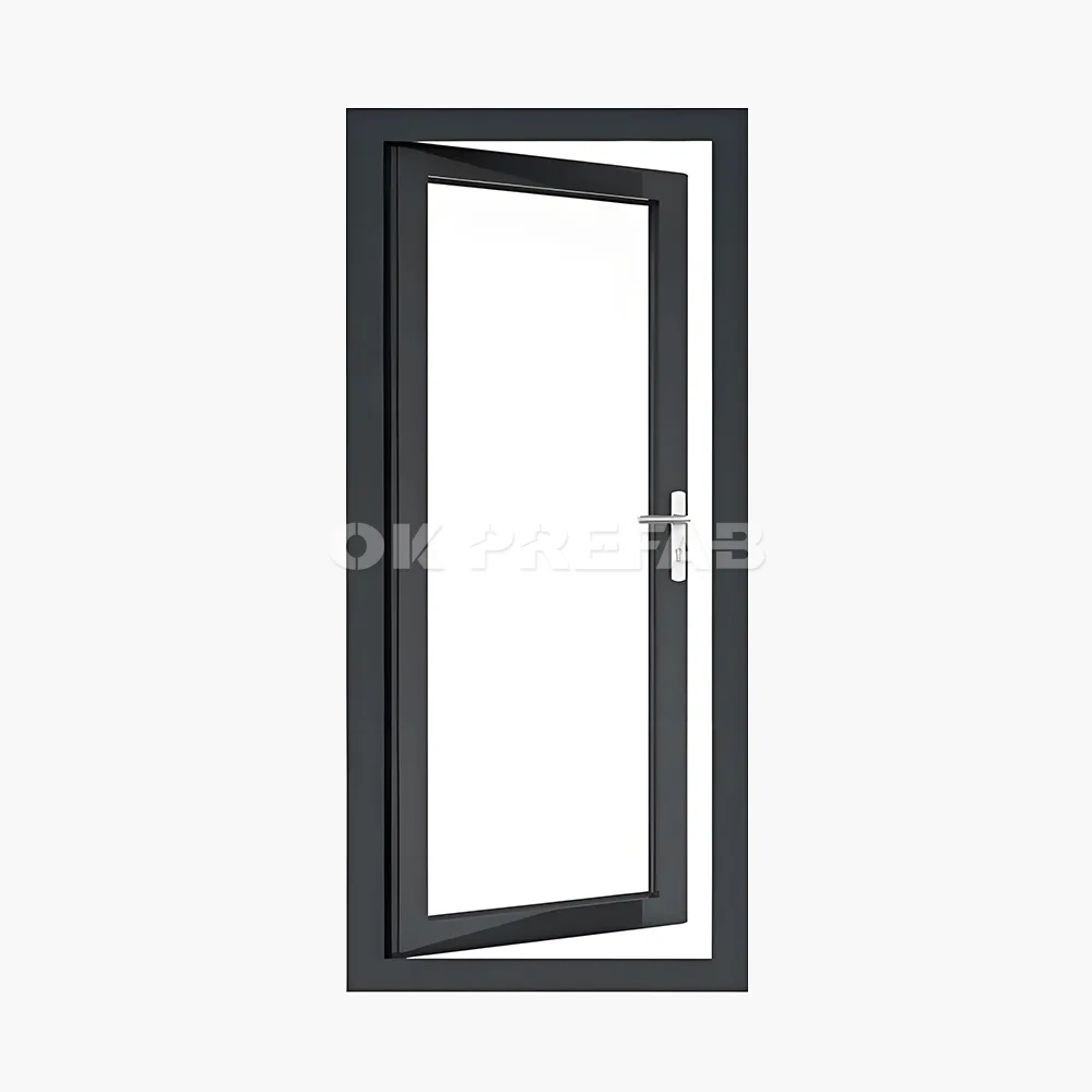 Thermal beeak aluminum single swing door