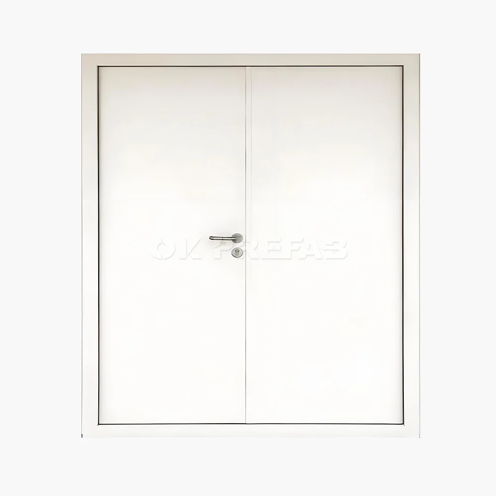 double steel door