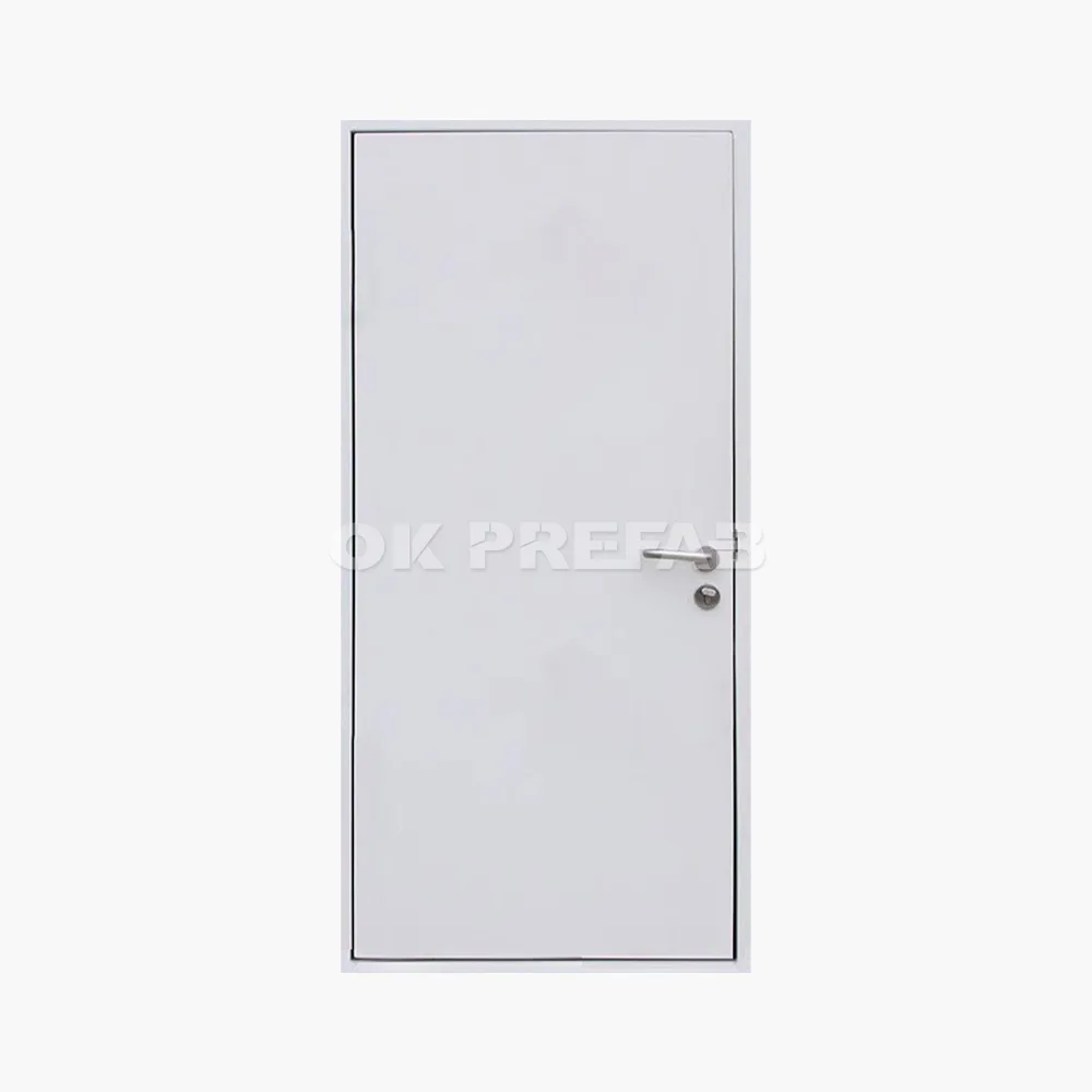 single steel door